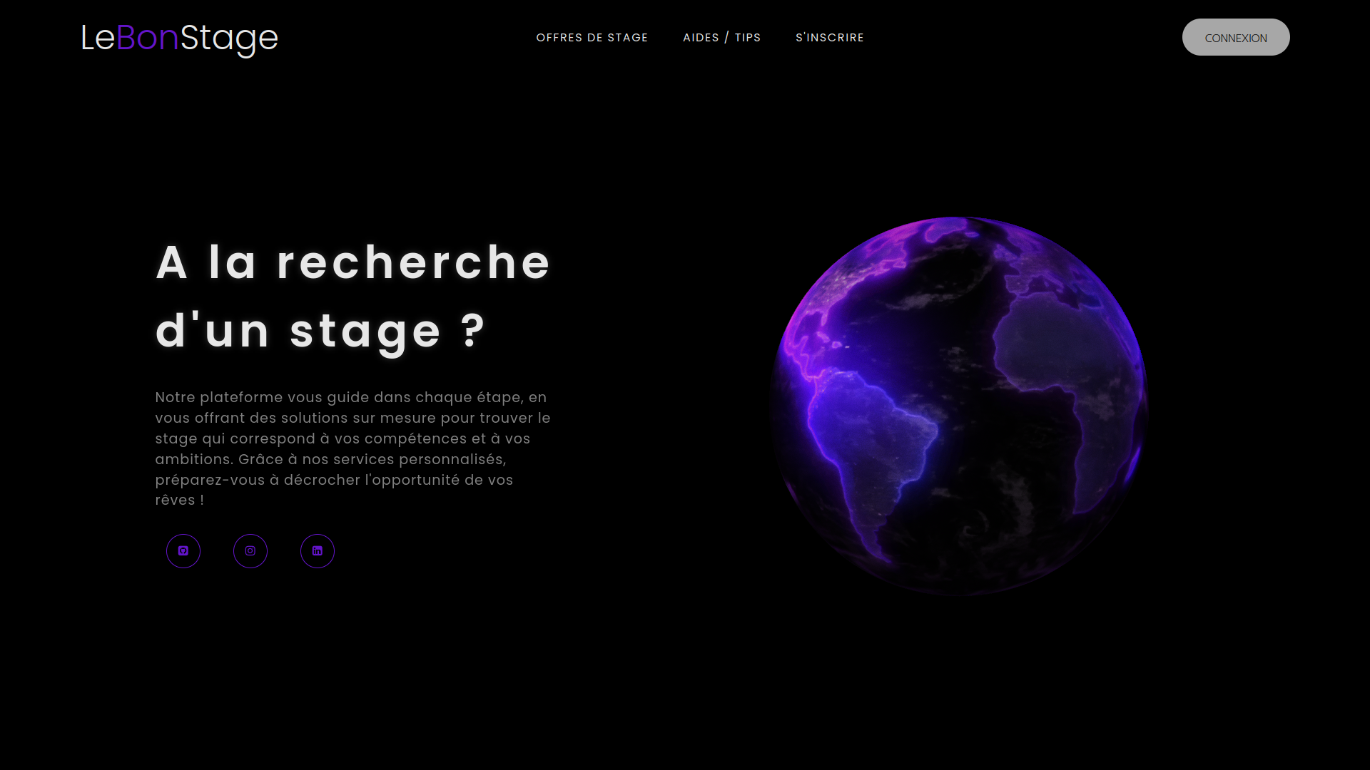 Accueil de LeBonStage